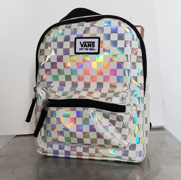vans mini backpack holographic